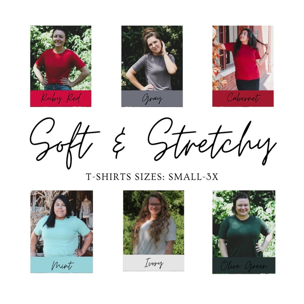 Soft and Stretchy T Shirts (Multiple Colors)